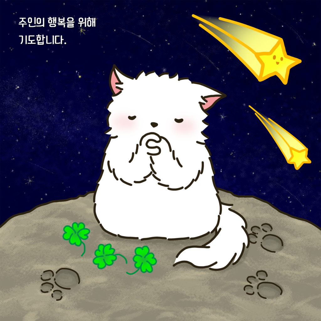 별똥별 네잎클로버