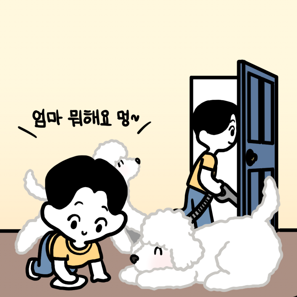강아지 청소