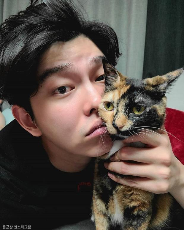 배우 윤균상과 반려묘 반이. 윤균상은 연예계 대표 집사로 꼽힌다. MZ세대 대표 남집사라고 불러도 무방할 듯하다. 
